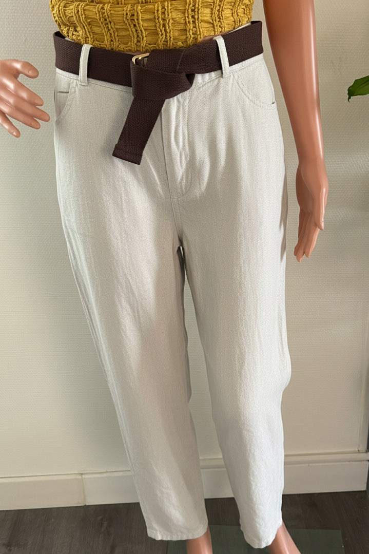 Pantalon coupe large ceinturé