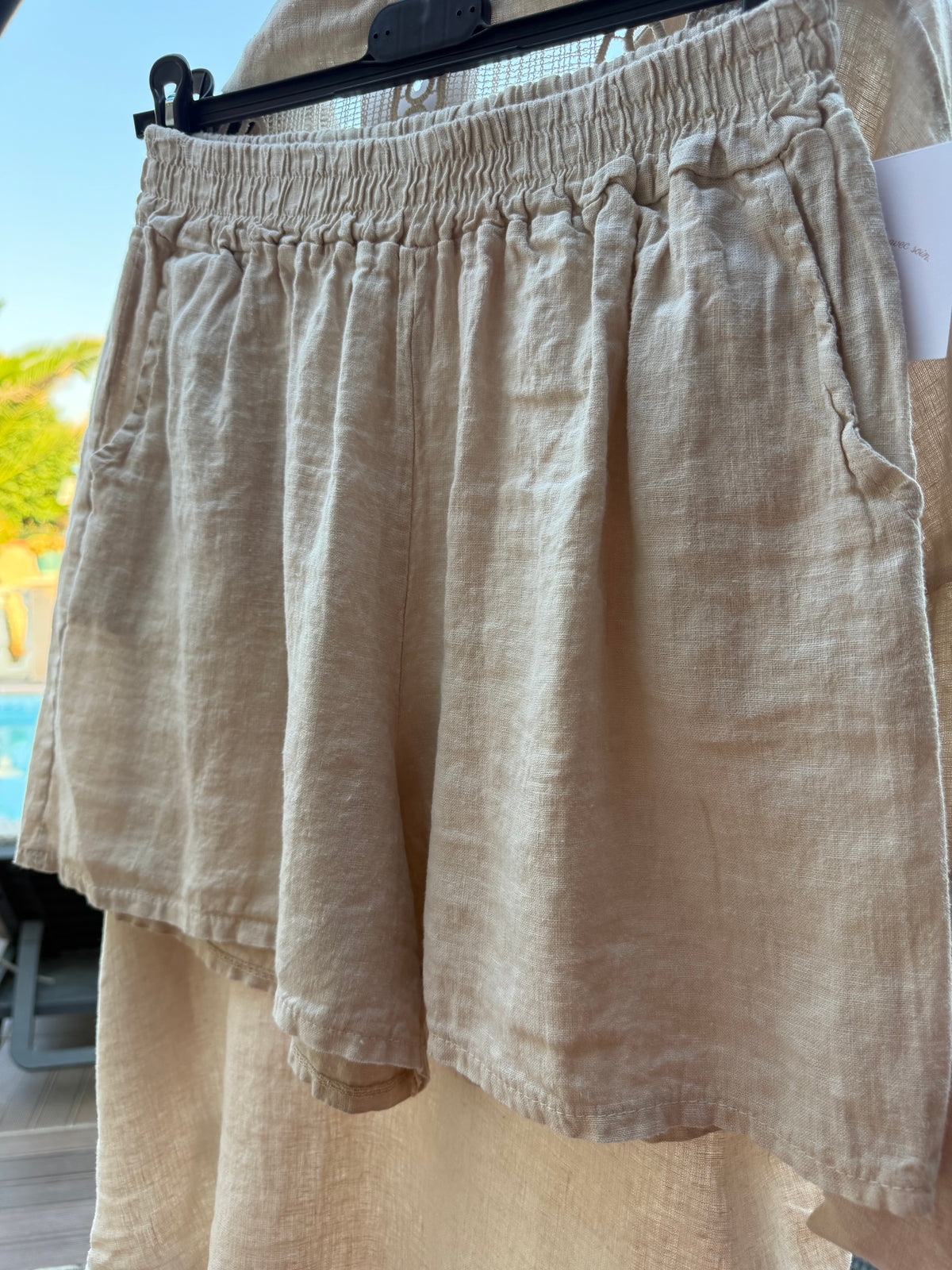 Ensemble en lin bio beige – Chemise & Short