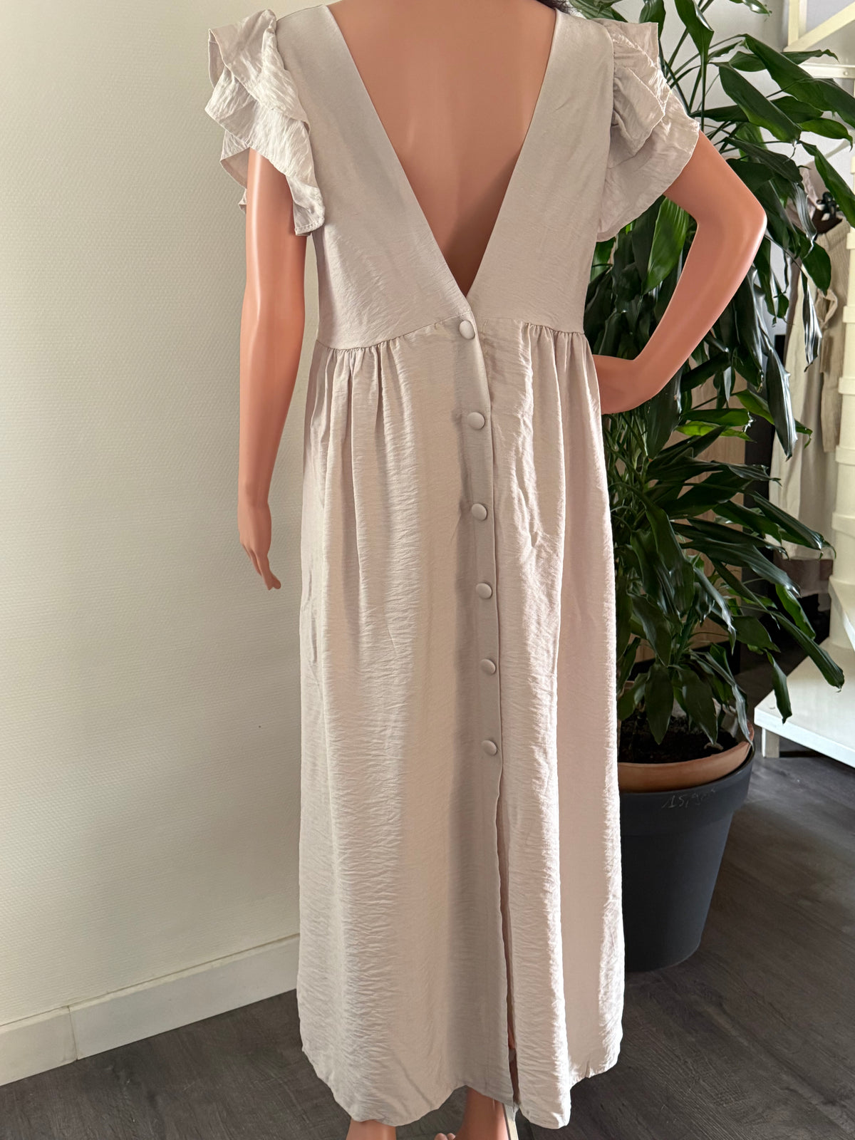 Robe longue fluide dos ouvert