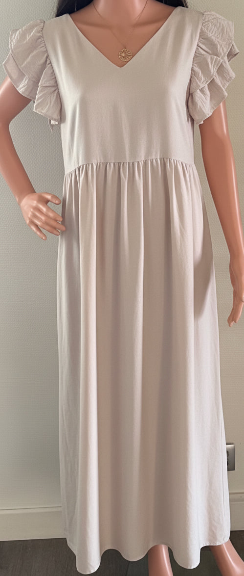 Robe longue fluide dos ouvert