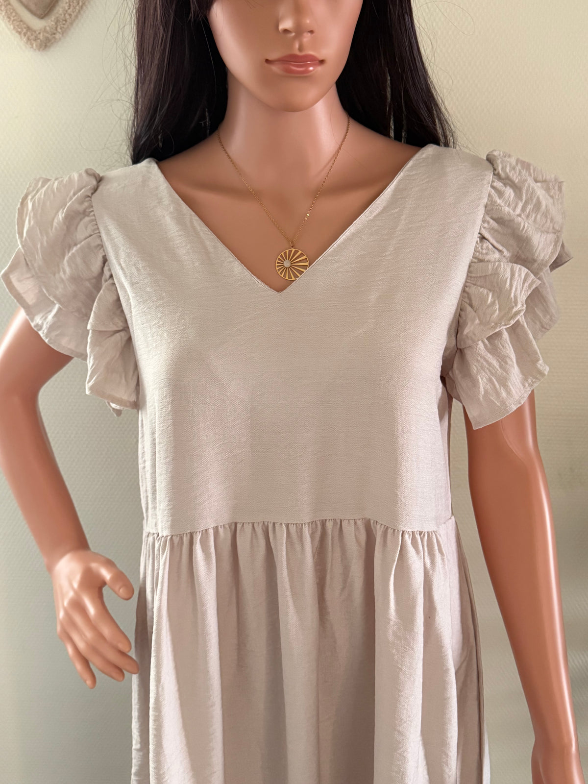 Robe longue fluide dos ouvert