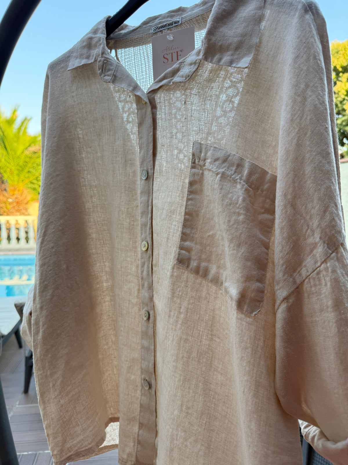 Ensemble en lin bio beige – Chemise & Short