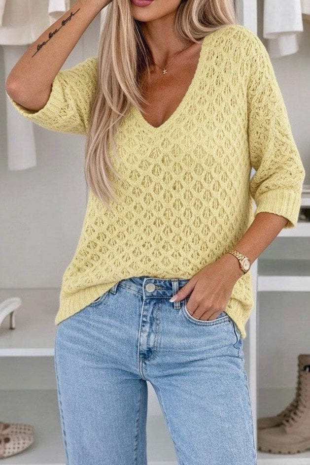 Pull maille ajourée